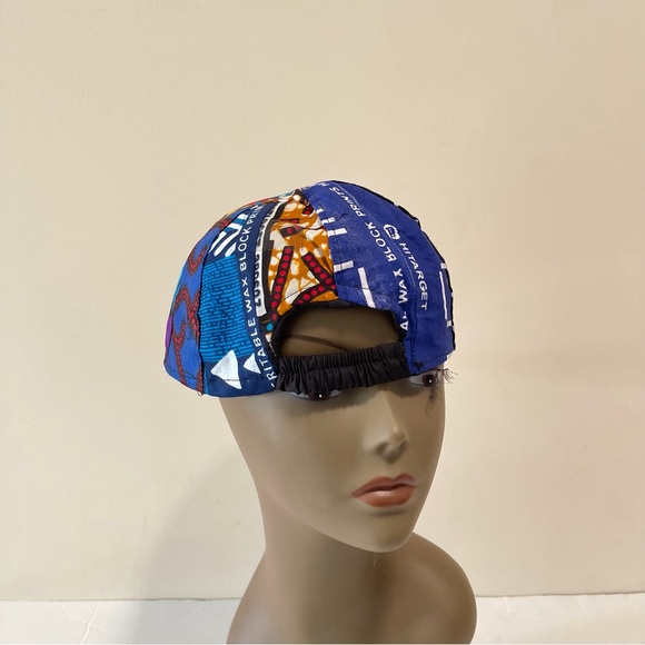 African Print Ankara Handmade Multicolor Bohemian Patchwork Baseball Cap - Picture 5 of 8